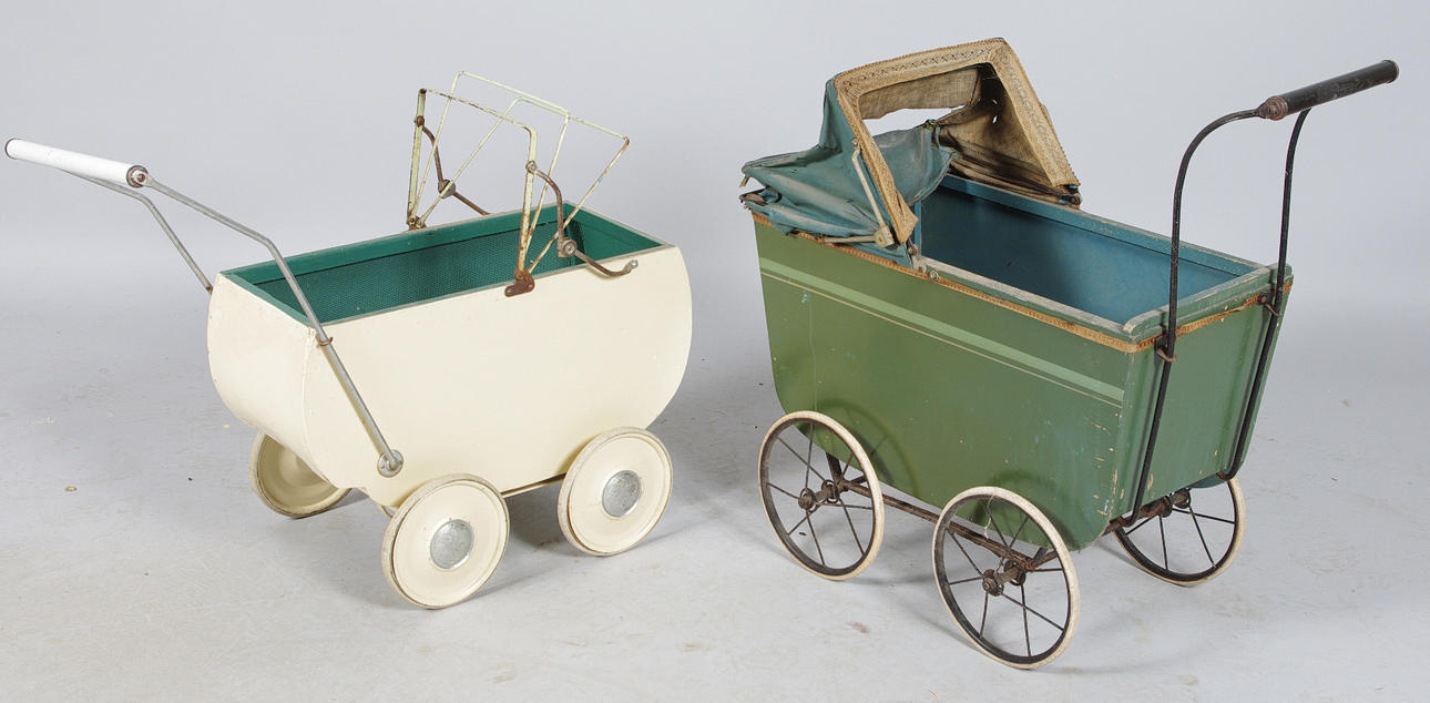 DOCKVAGNAR, 2 stycken, 1900-talets första hälft.