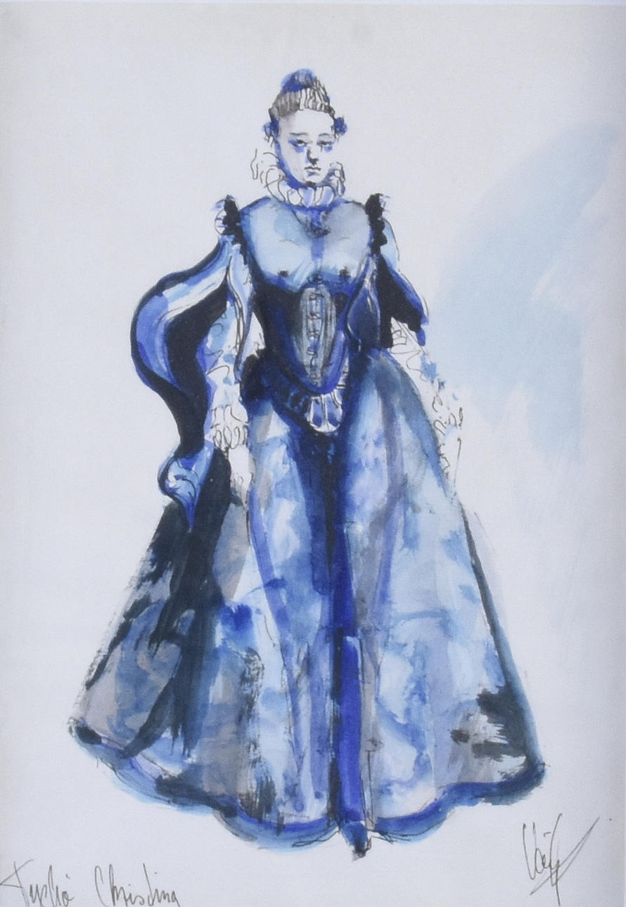 JEAN VOIGT. Akvarel.