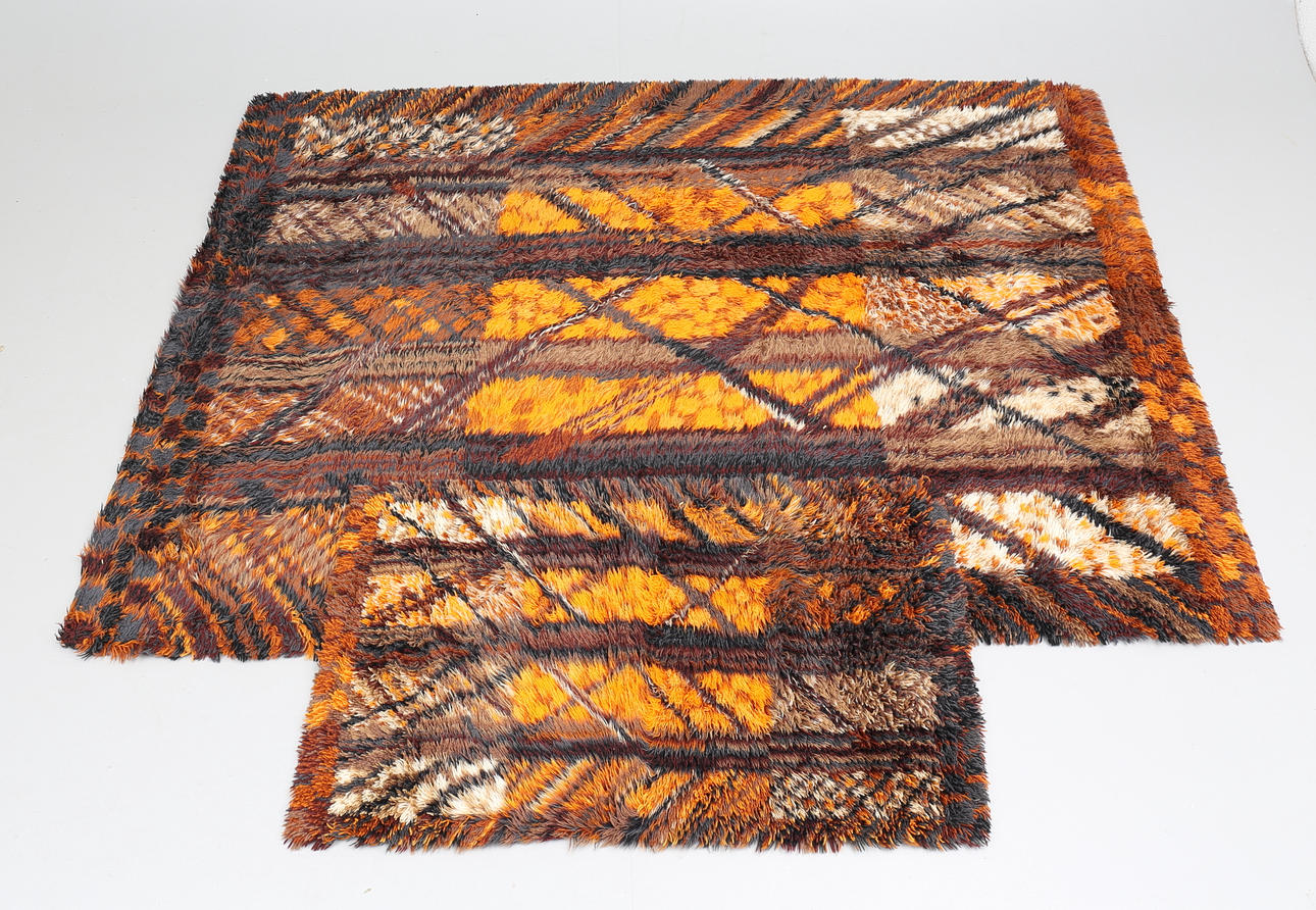 RYAMATTA, 2 st, "Kolmården", Marianne Richter för Östergyllen, 1970-tal.