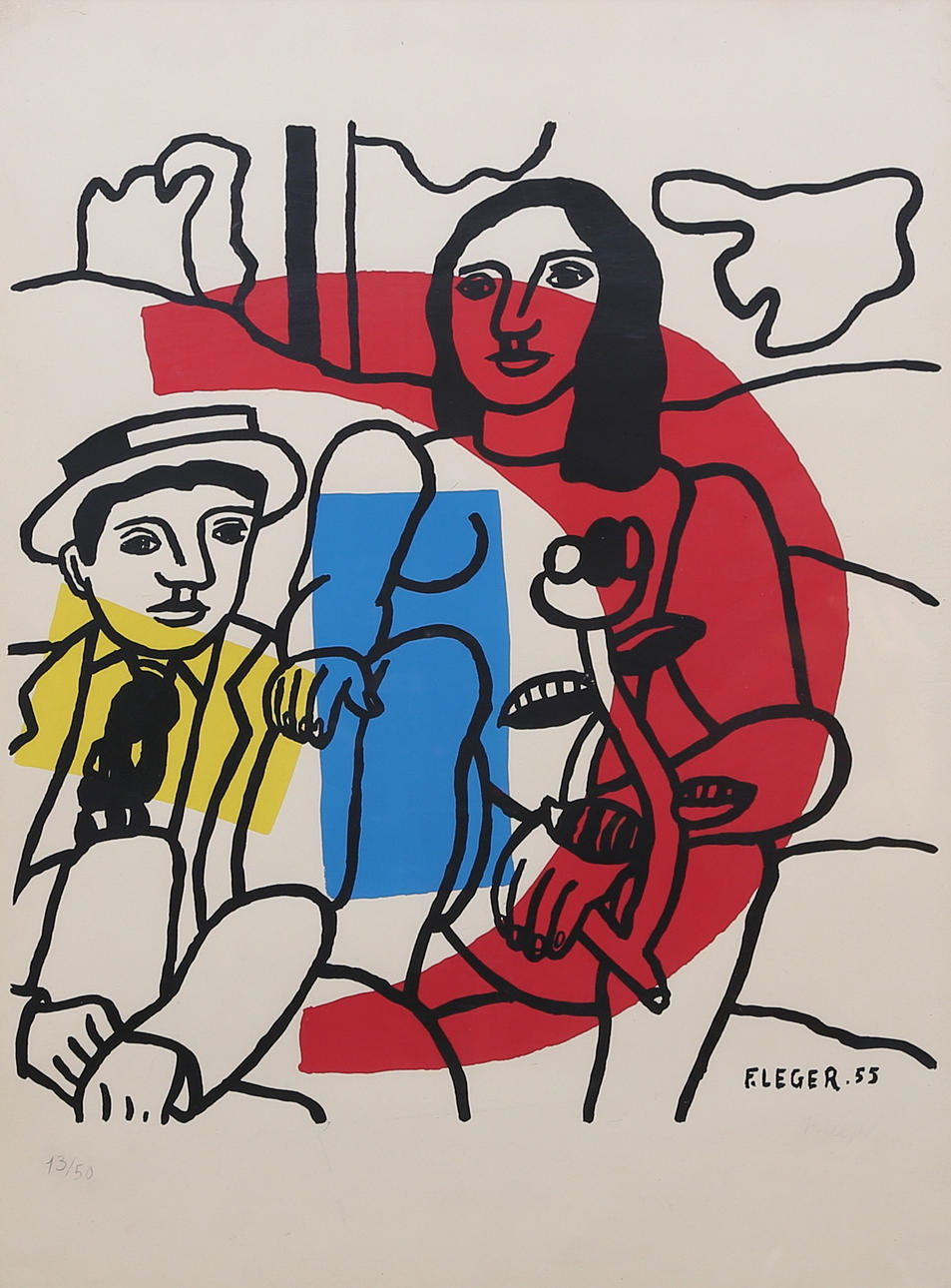 AFTER FERNAND  LÉGER. lithographic print, signed in the print.
