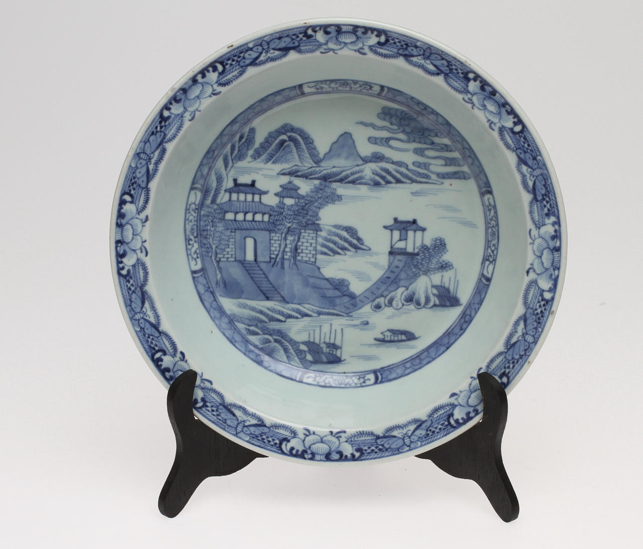 SKÅL, kompaniporslin, Kina, blåvit, 1800-tal.