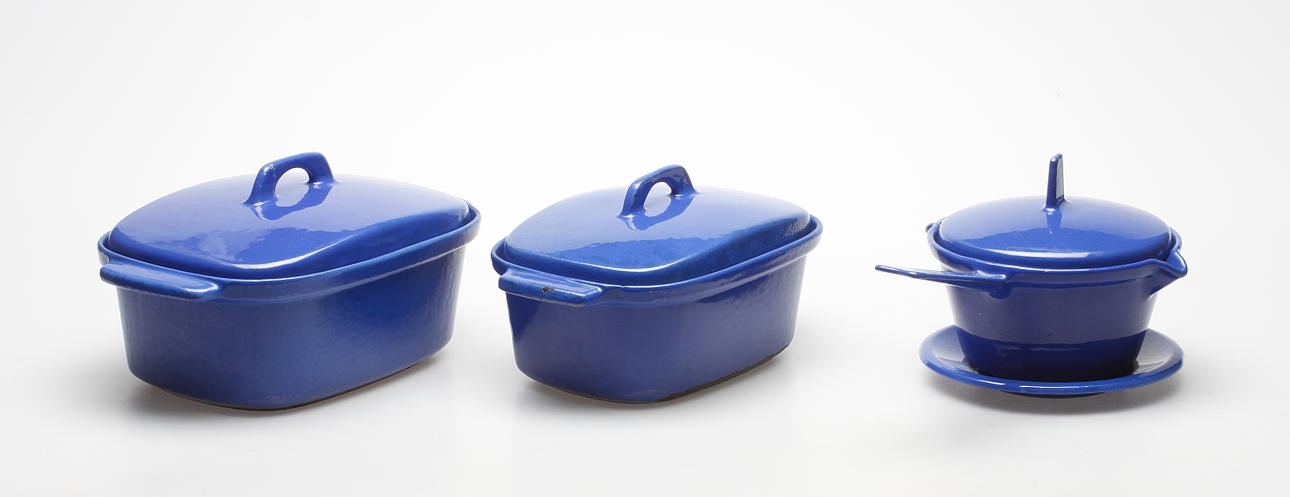 GRYTOR, järn och emalj, 3 st, Husqvarna.