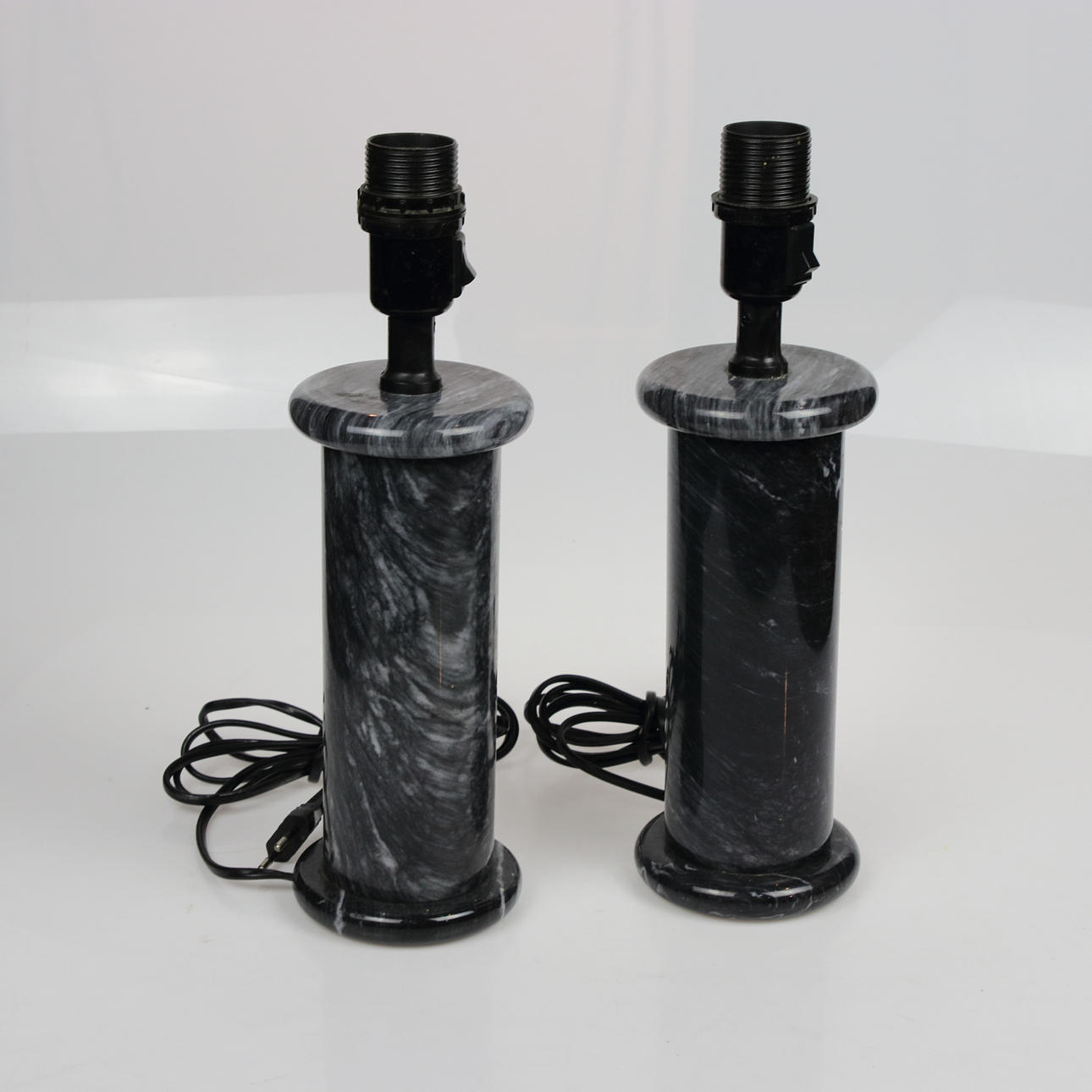 BORDSLAMPOR, ett par, marmor, Ikea.