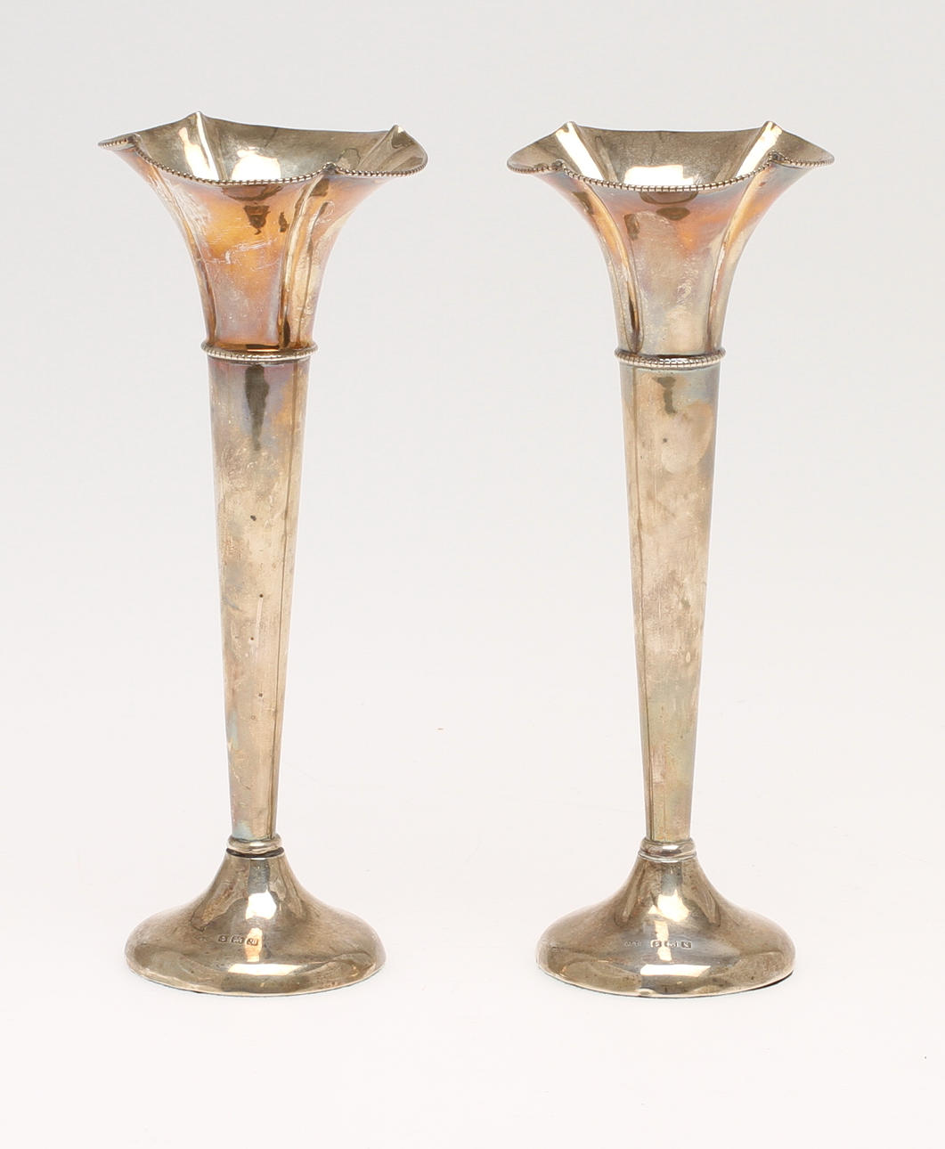 VASER, 1 par, silver, England, 1900-tal.