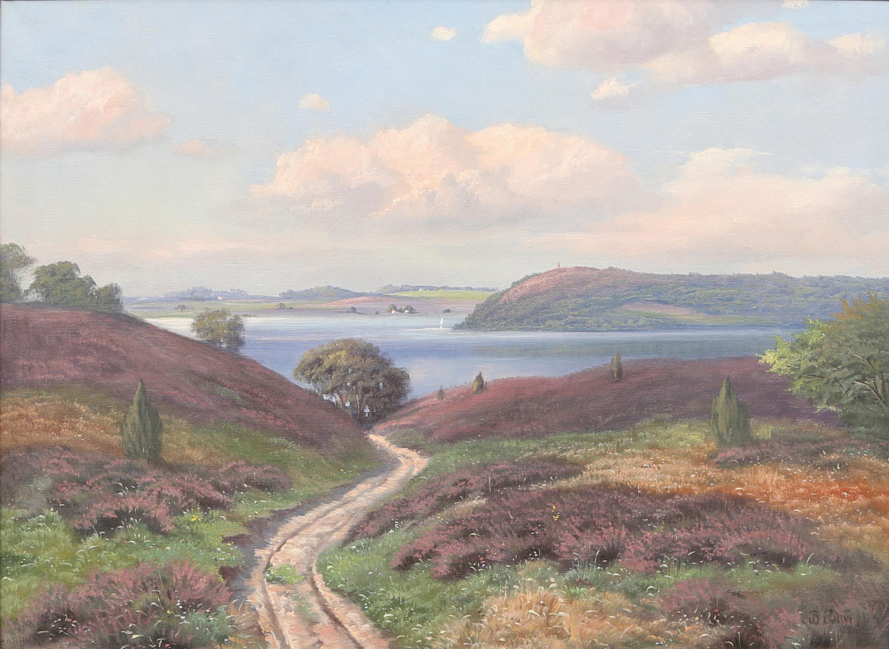 BØRGE RUUD NIELSEN. "Himmelbjerget", oil on canvas, signed B Ruud.