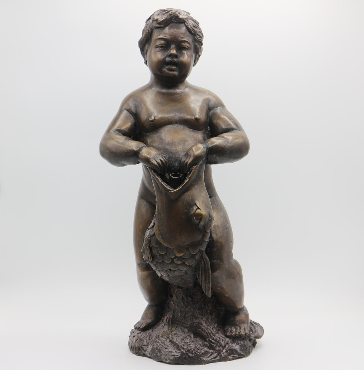 FIGURA FUENTE DE BRONCE NIÑO.