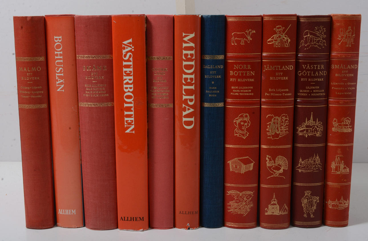 Allhem's landscape books. 11 volumes.