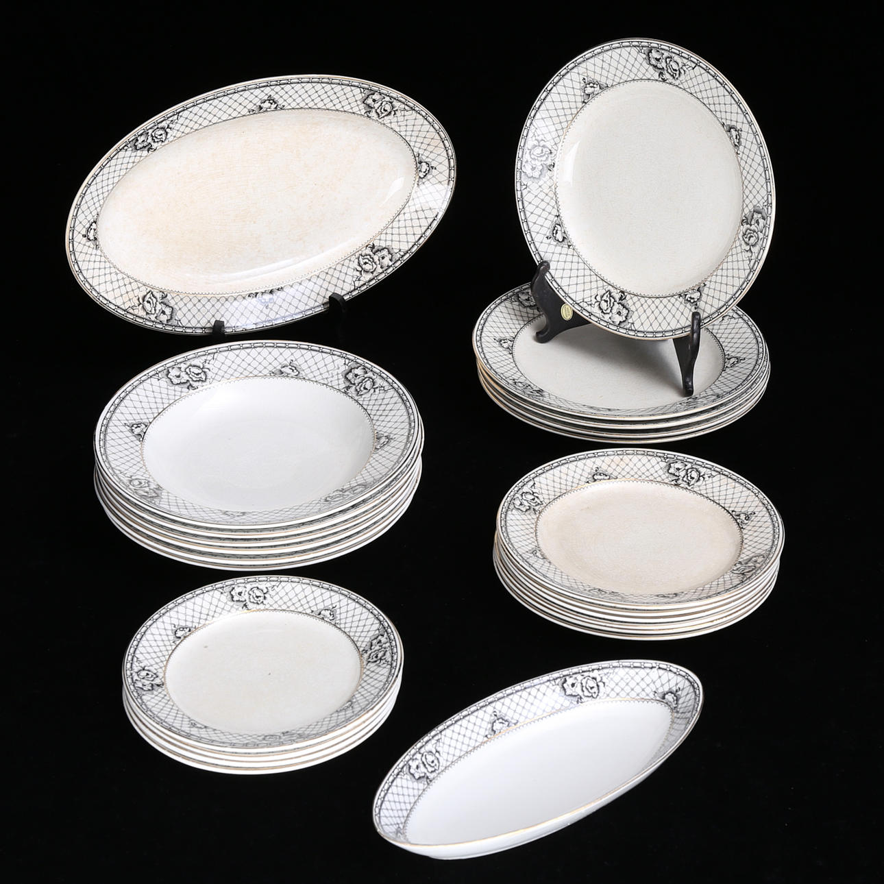 SERVISDELAR, 23 st, porslin, "Maria", Gefle.