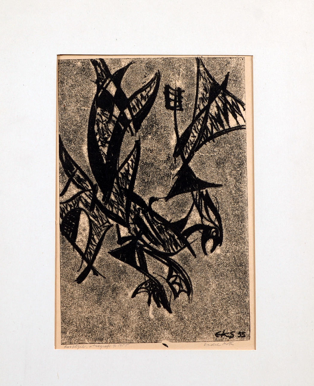 ENDEL KÖKS. Litografi.