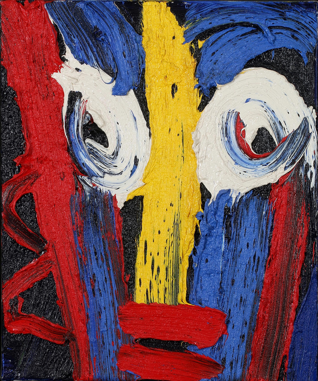 BENGT LINDSTRÖM. Face, oil on canvas, unsigned.