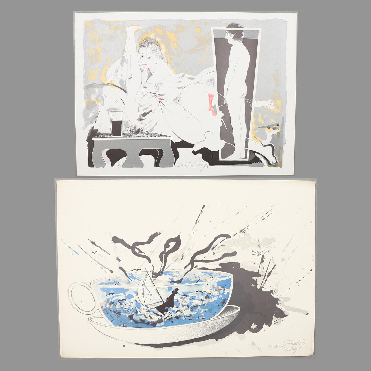 MICHAEL FANELL. 2 lithographs, signed and numbered.