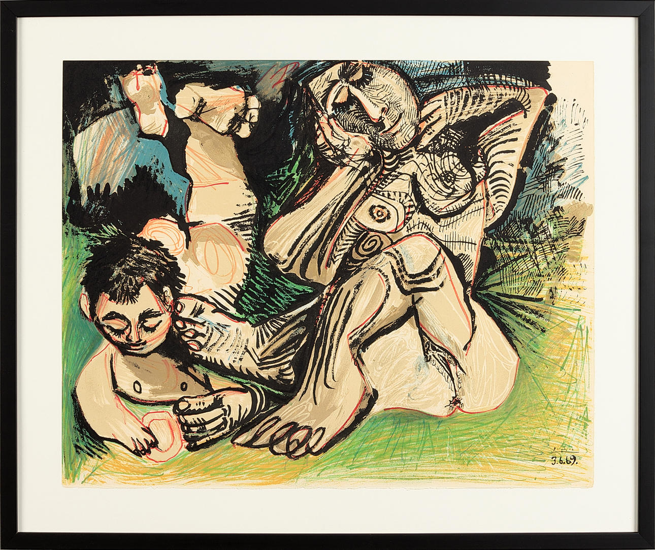 PABLO PICASSO. EFTER. Ur "Au Baiser d’Avignon - 1972.