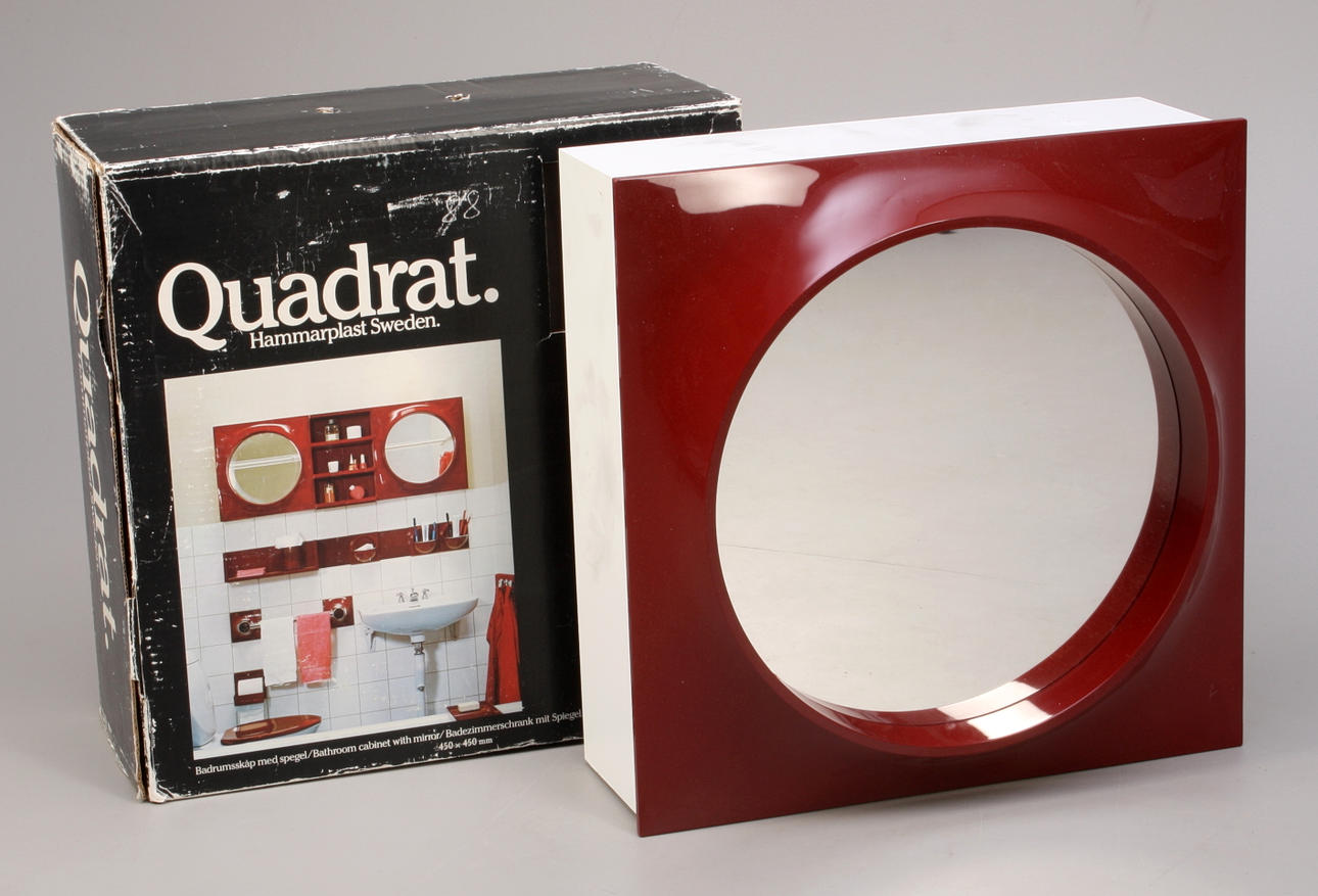 BATHROOM CABINET, Hammarplast, Quadrat, 1970s.