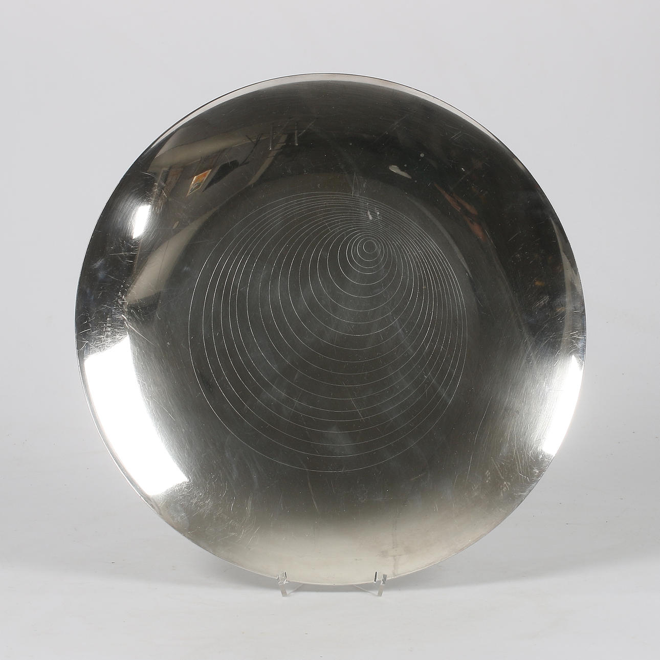 LINO SABATTINI, platter, plated, Italy.