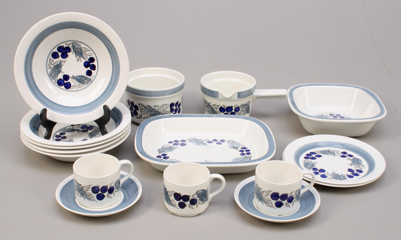 SERVISDELAR, 16 delar, "GILLE" Rörstrand.