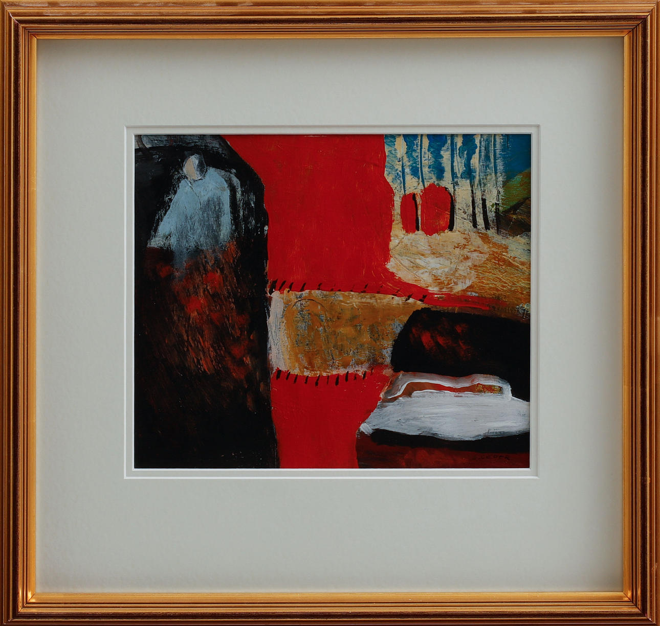 STEFAN CEDER. Komposition, blandteknik, signerad.