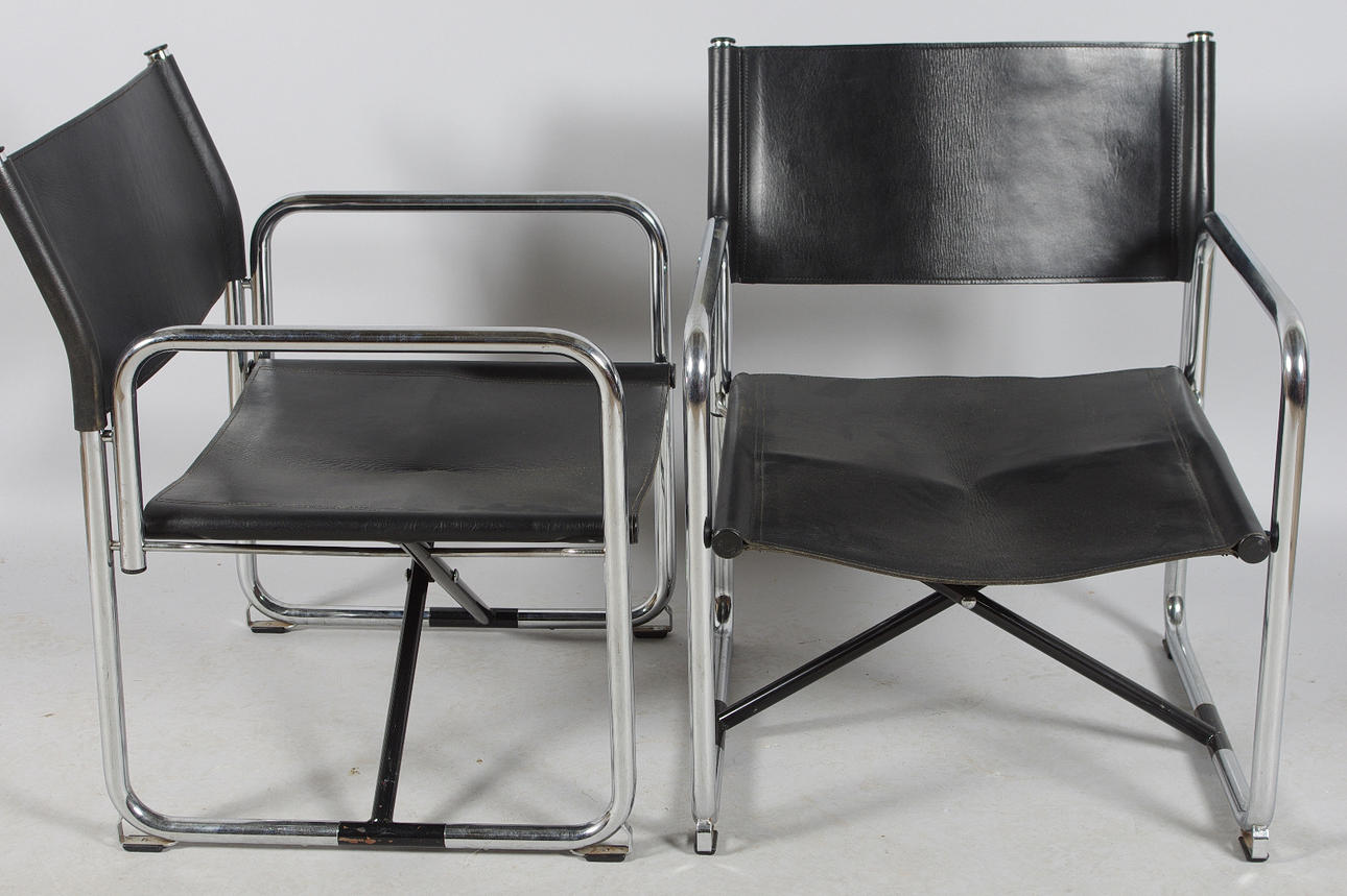 FÅTÖLJER, 1 par, "X-75", Börge Lindau & Bo Lindekrantz, för Lammhults.