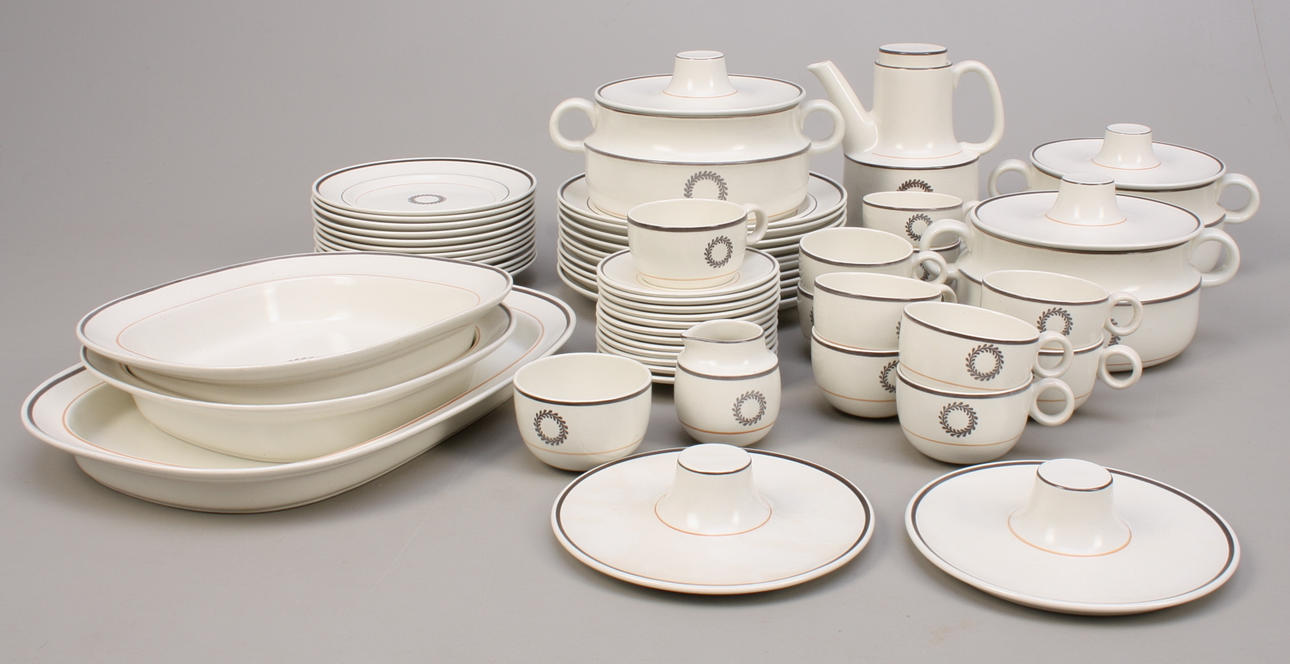 MAT/KAFFESERVISDELAR, 56 delar, keramik,"Consul", Stig Lindberg, Gustavsberg.