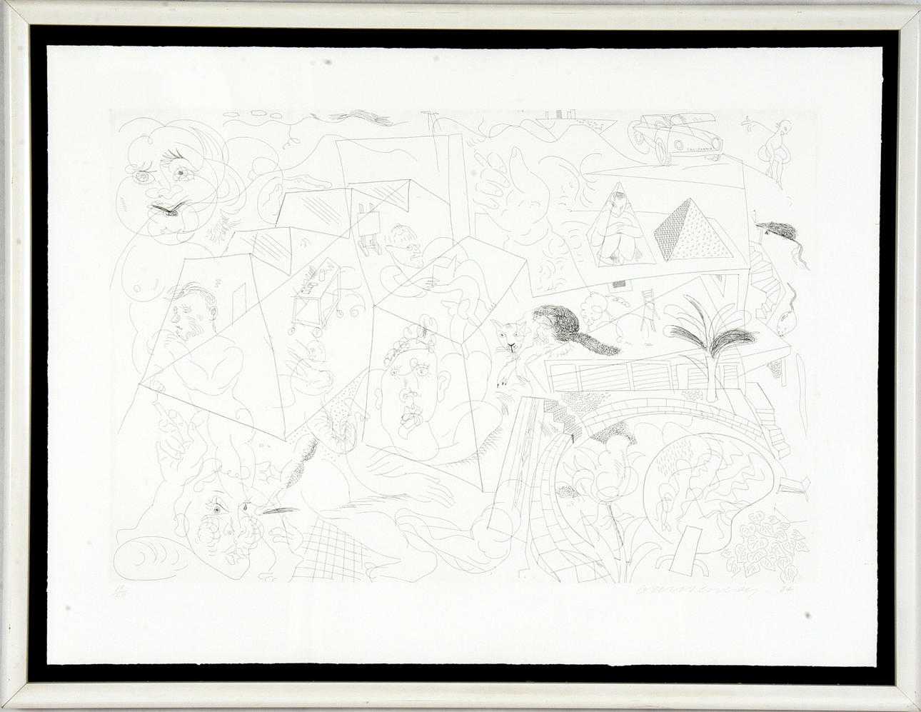 DAVID HOCKNEY. Etsning.