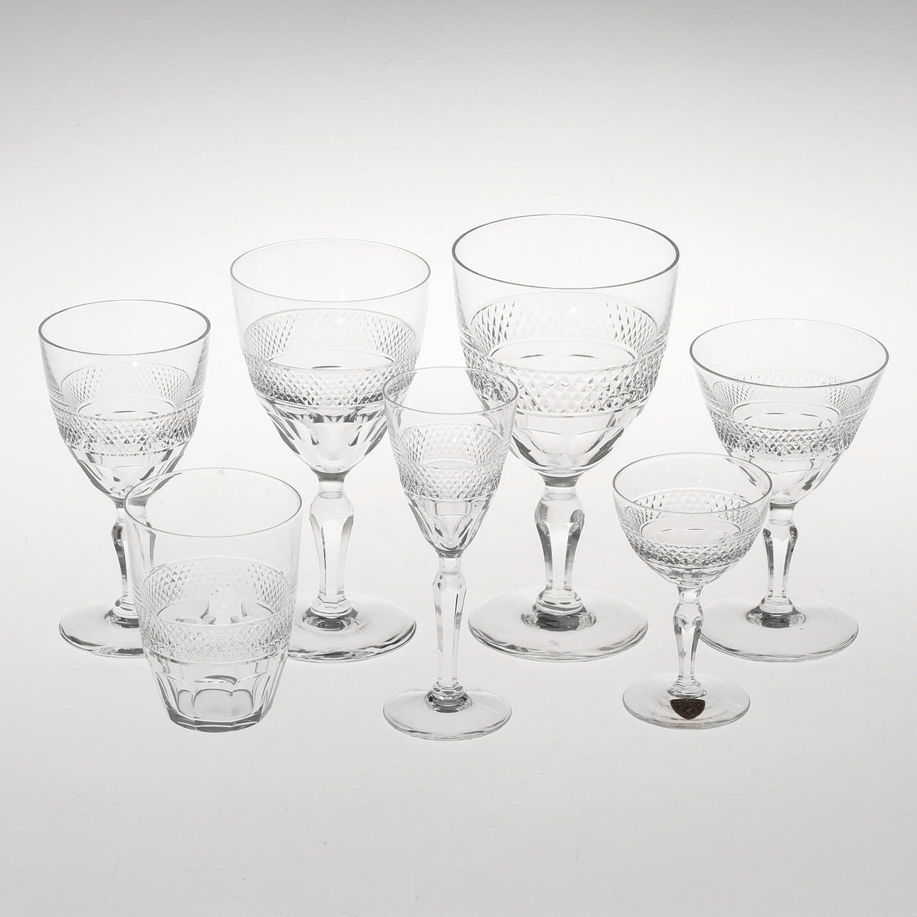 GLASSERVIS, "Rio", Edvard Hald, Orrefors, 1900-talets mitt, 38 delar.