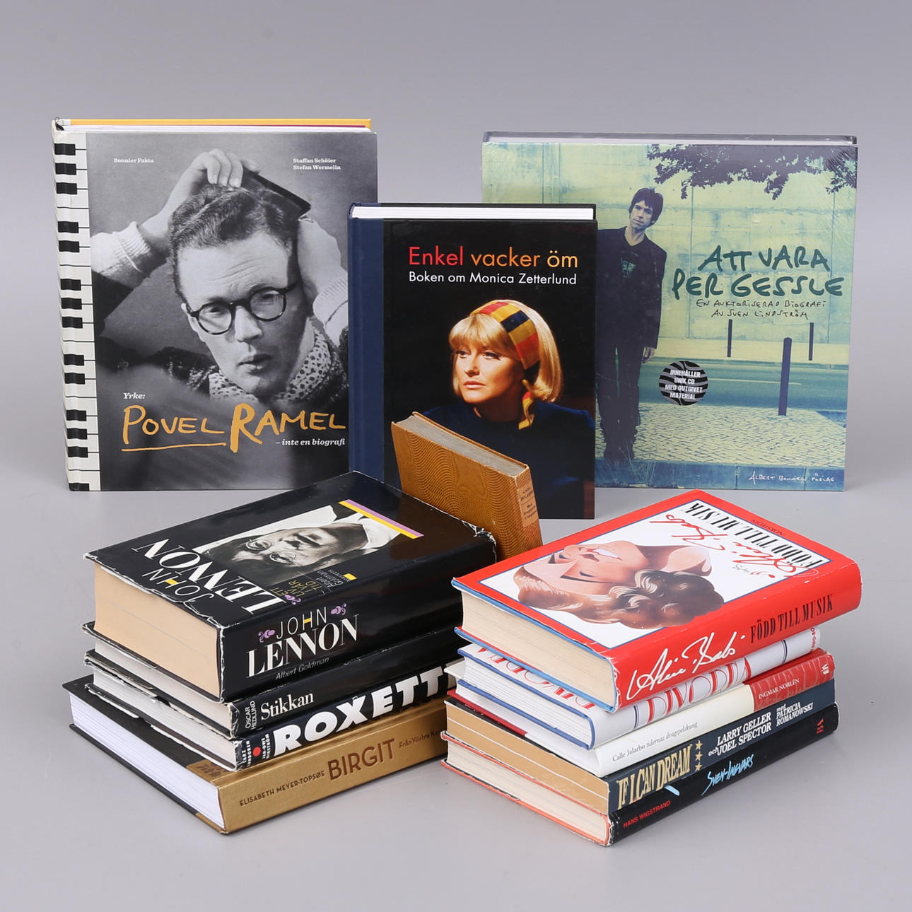 BOOKS, 13 pcs., biographies etc.