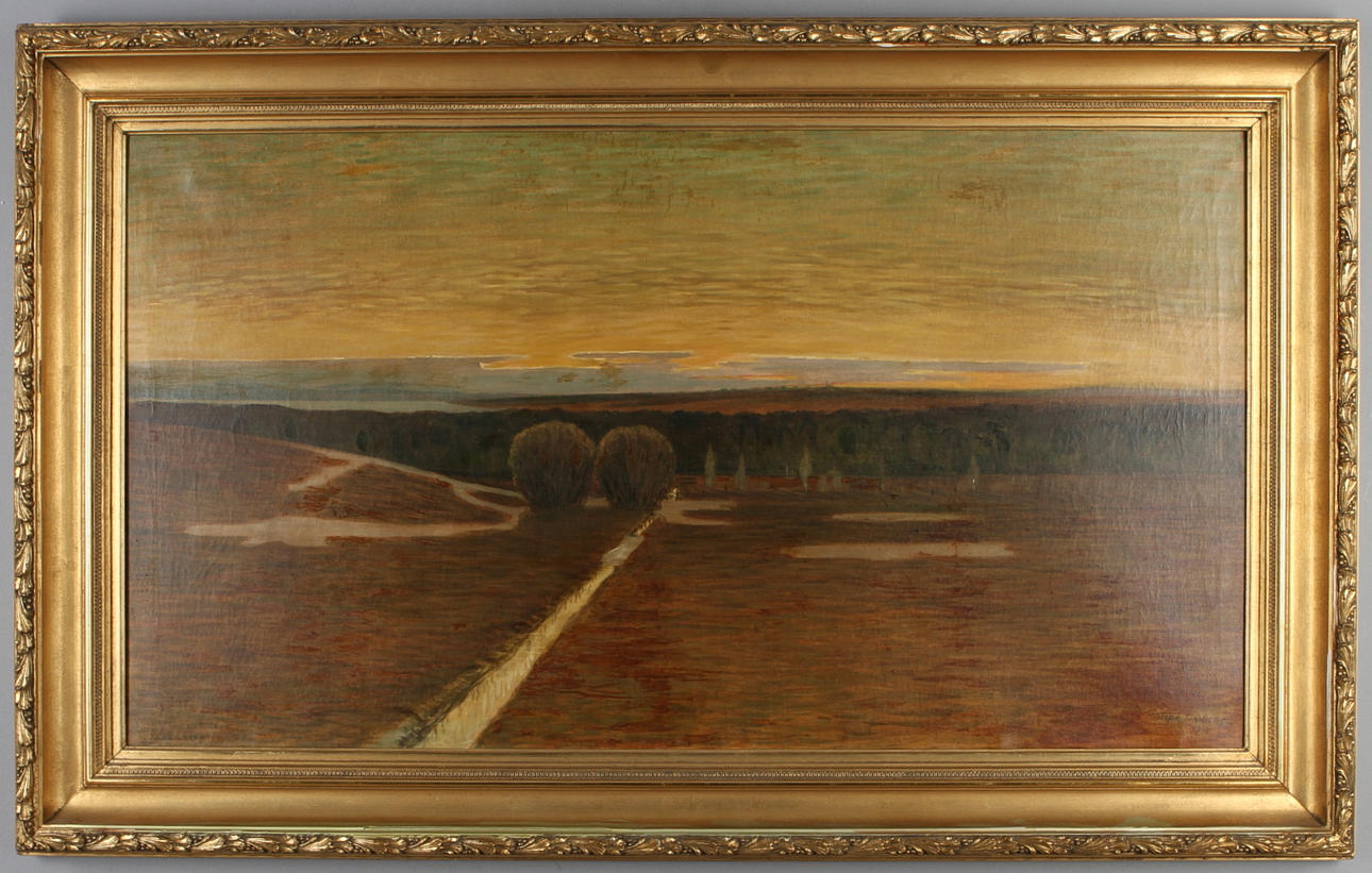 HAMPE SVANBERG. landskap, olja på duk, signerad samt daterad 1910.