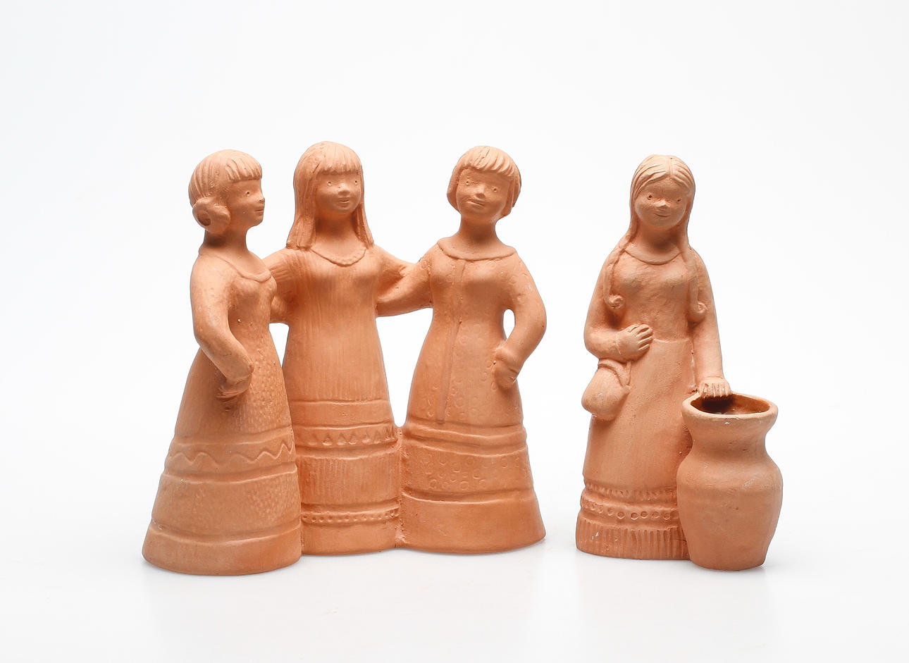 FIGURINER, 2 st, keramik, Irma Yourstone.