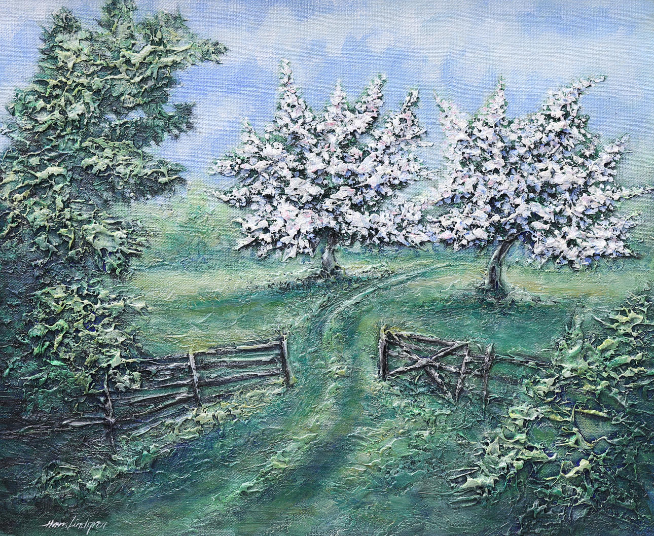 HANS LINDGREN. "Vår", olja på duk, signerad.