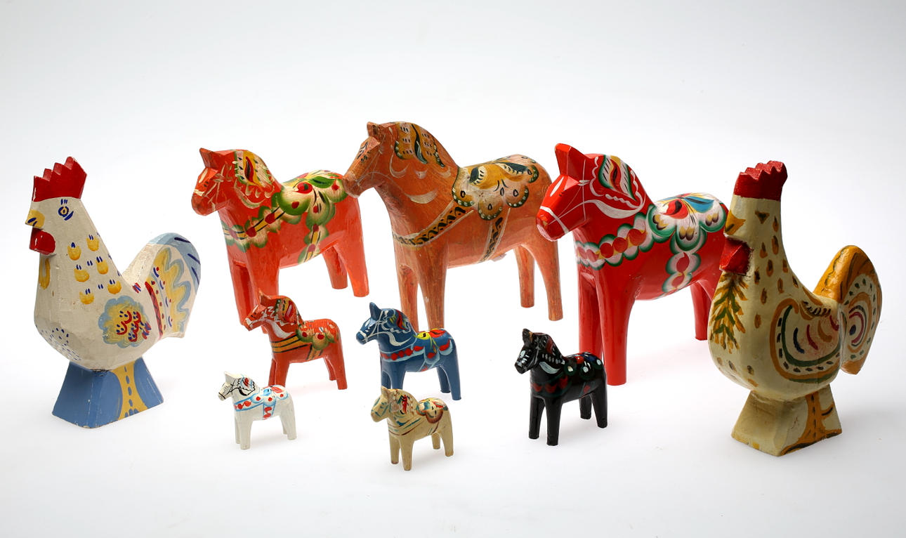 DALAHÄSTAR & TUPPAR, 10 st, en gammal.