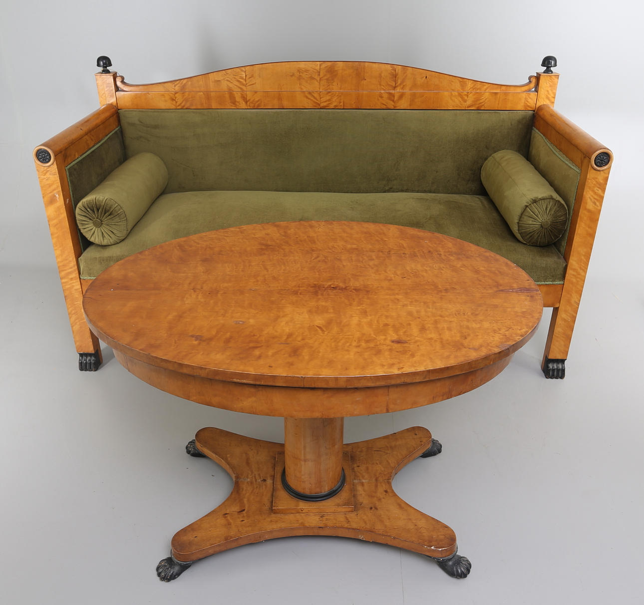 SOFFA samt BORD, Karl-Johan, 1820-30 tal.