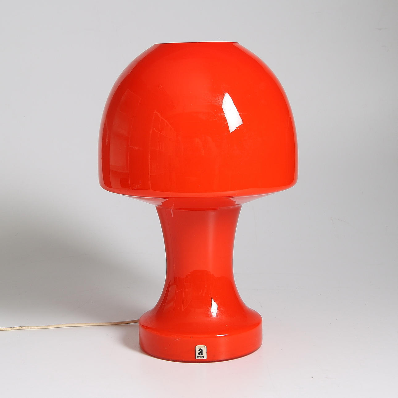 BORDSLAMPA, glas, A Belysning. 1970-tal.