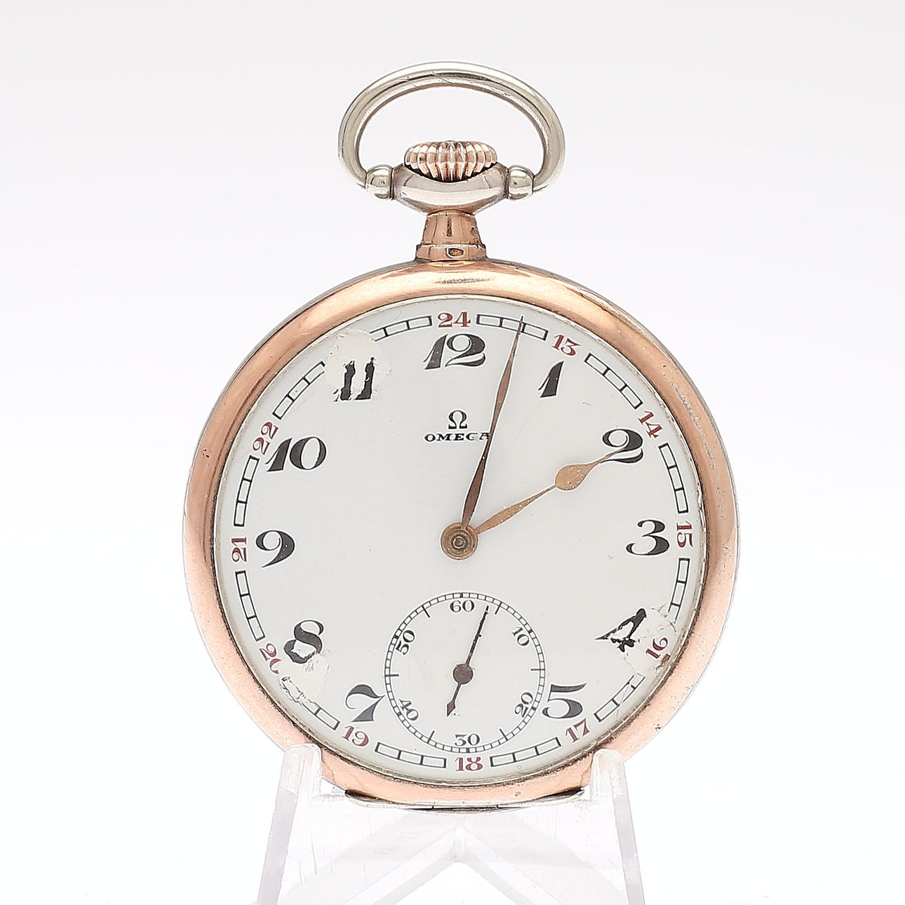 POCKET WATCH, silver, Omega, 7847323.