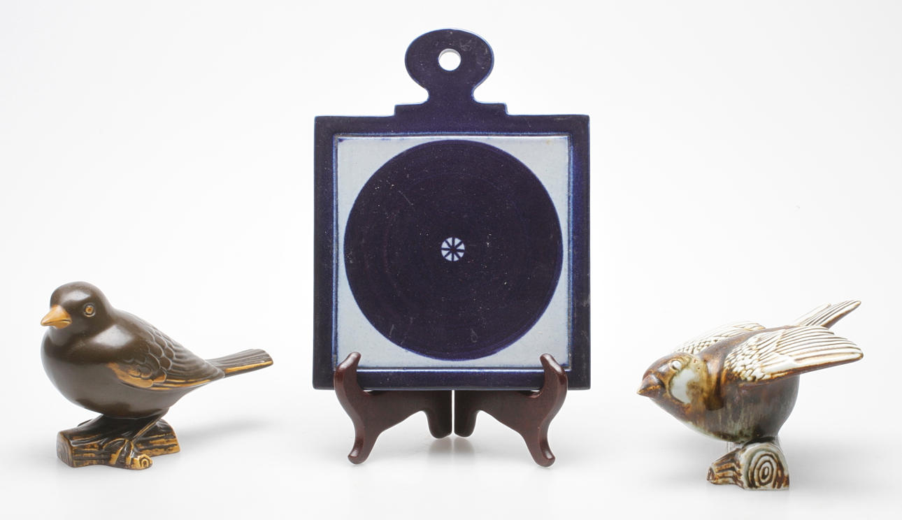 KERAMIKFÖREMÅL, 3 delar, Gustavsberg.