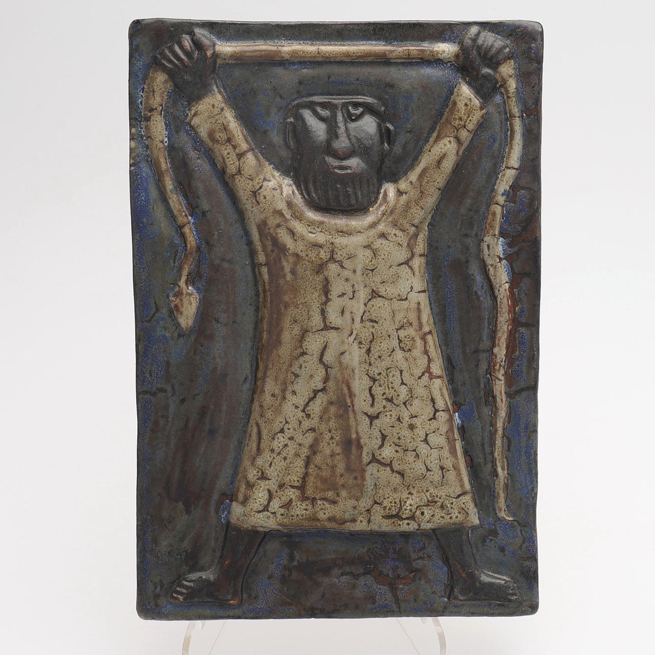 ÅKE HOLM. Relief, stoneware, signed.