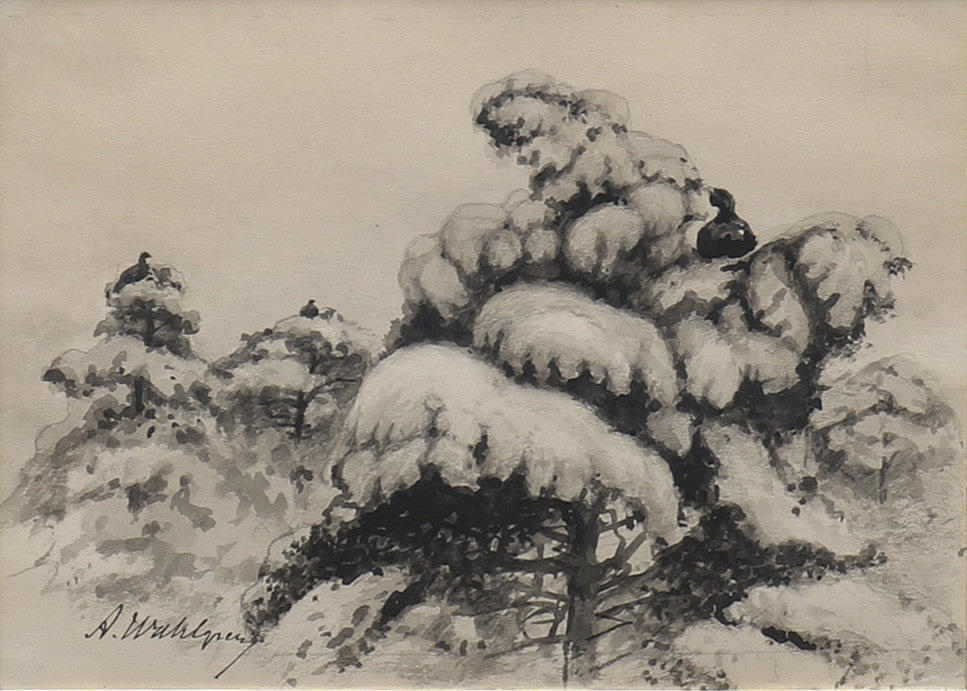 ANDERS WAHLGREN. Ink slave, signed.