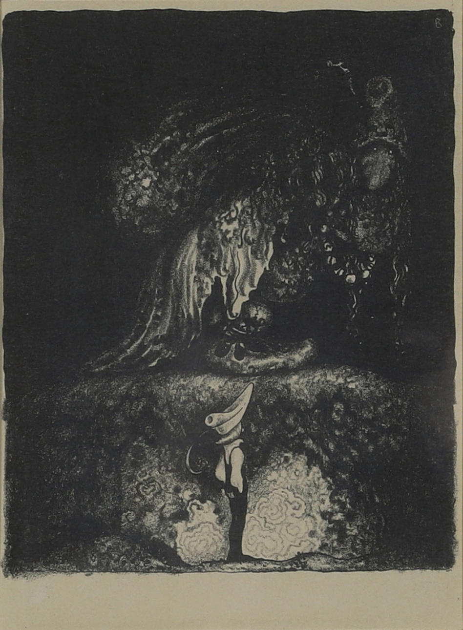 JOHN BAUER. lithograph, unsigned, marked B in the print.