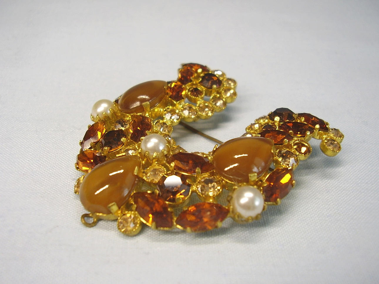 BROSCHE ANTIK MODESCHMUCK GABLONZ UM 1930.