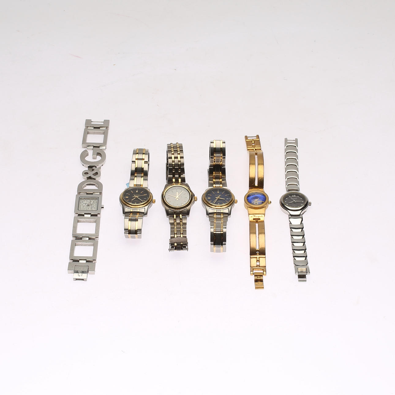 ARMBANDSUR, 6 st, stål, b.la. D&G.
