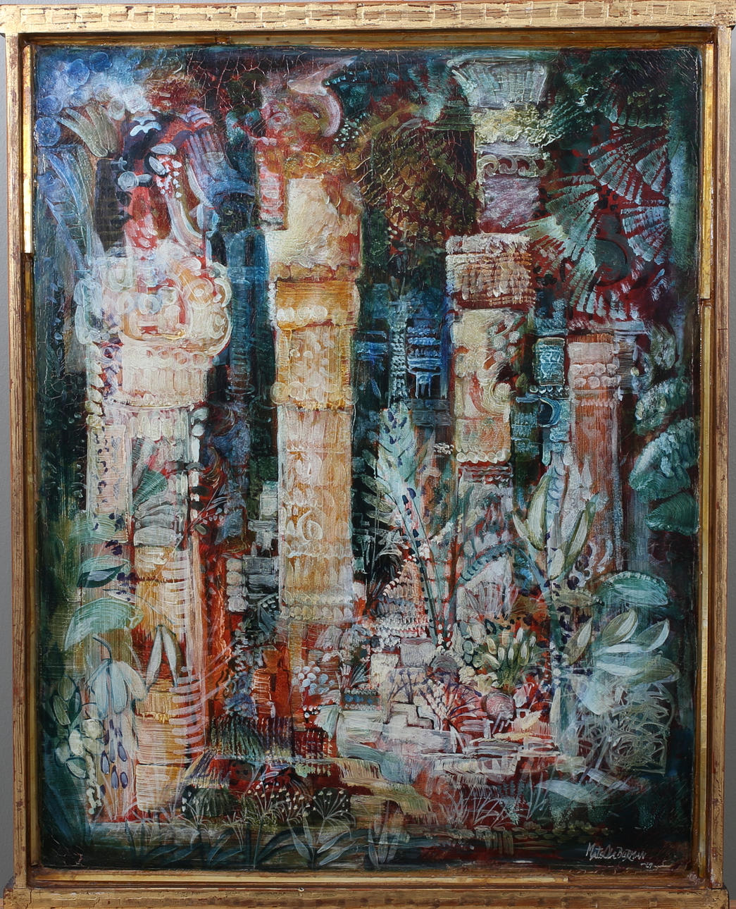 MATS-OLA BURMAN. "Från min resa till Gaia luiphur", olja på duk, signerad och daterad, -69.