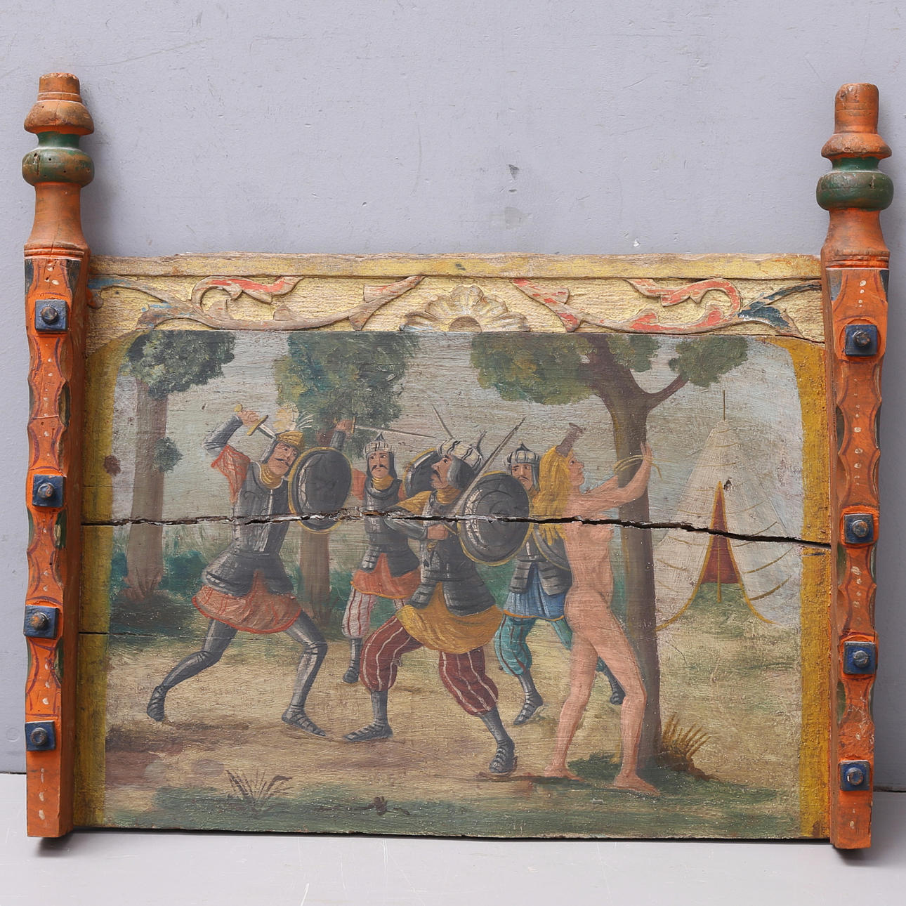 OIDENTIFIERAD KONSTNÄR. Maalaus puulle, Sisilia.