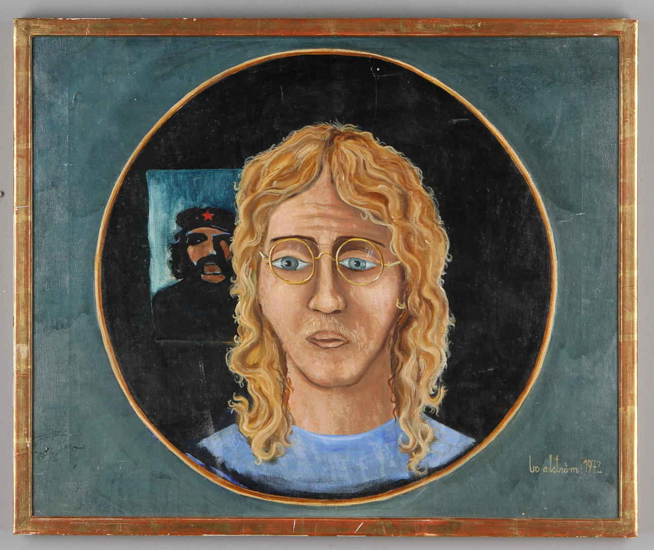 BO ALSTRÖM. "Tidsbild med Che", olja på duk, signerad och daterad 1972.