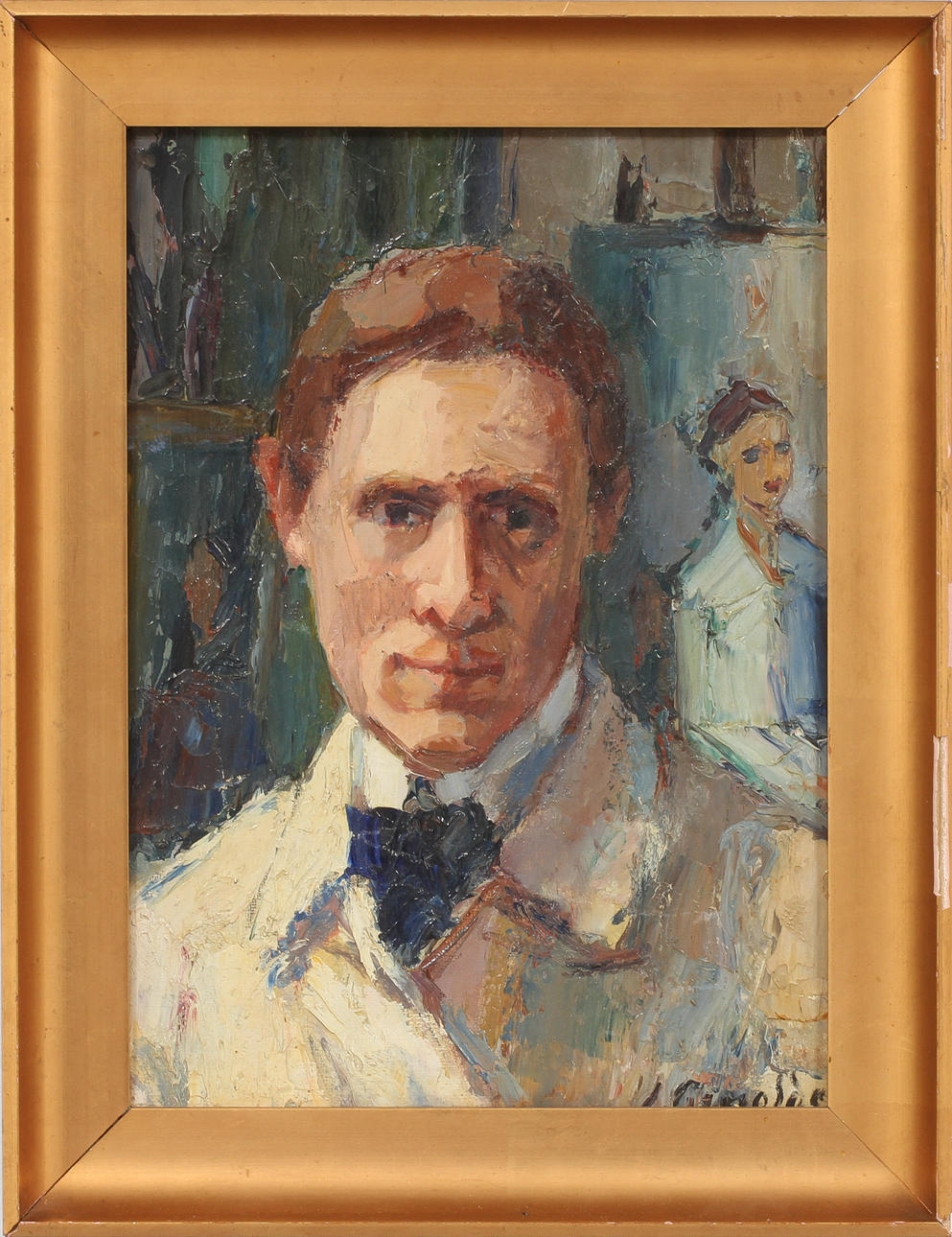 GUSTAV ARNOLDS. Olja, signerad G. Arnolds.