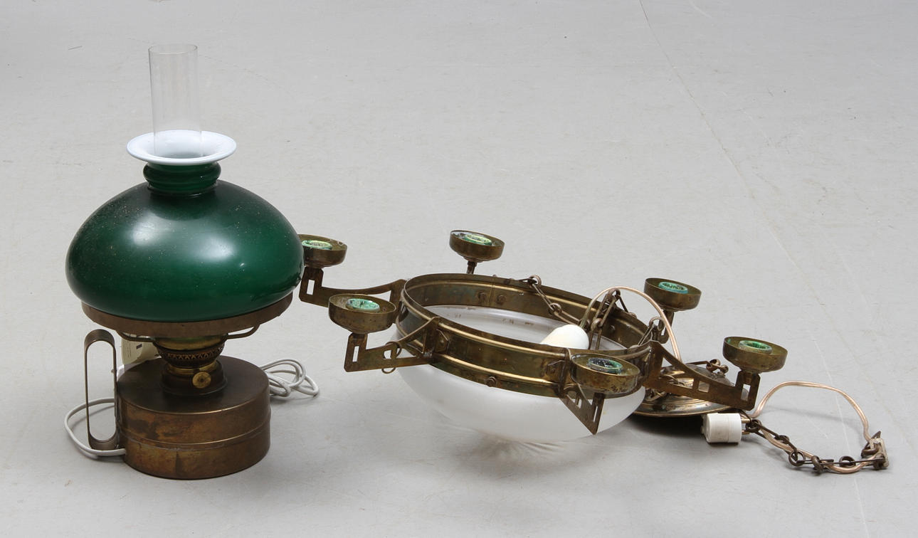 LJUSKRONA, jugend, BORDSLAMPA, 1900-tal.