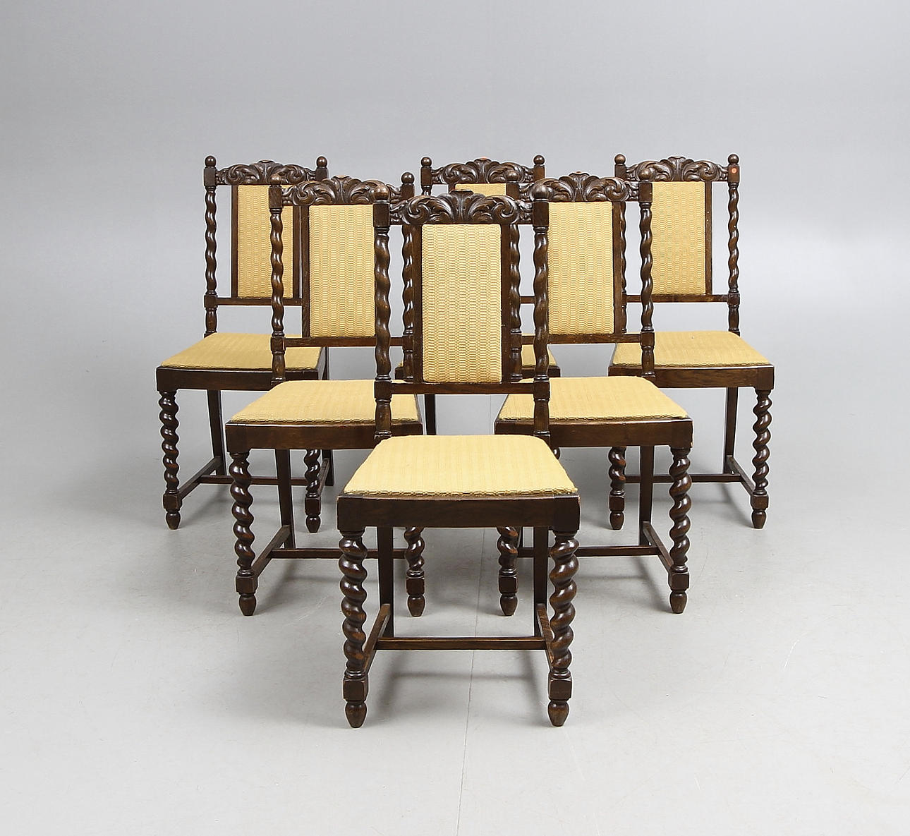 MATSALSSTOLAR, 6 st, nyrenässans,1900-tal.