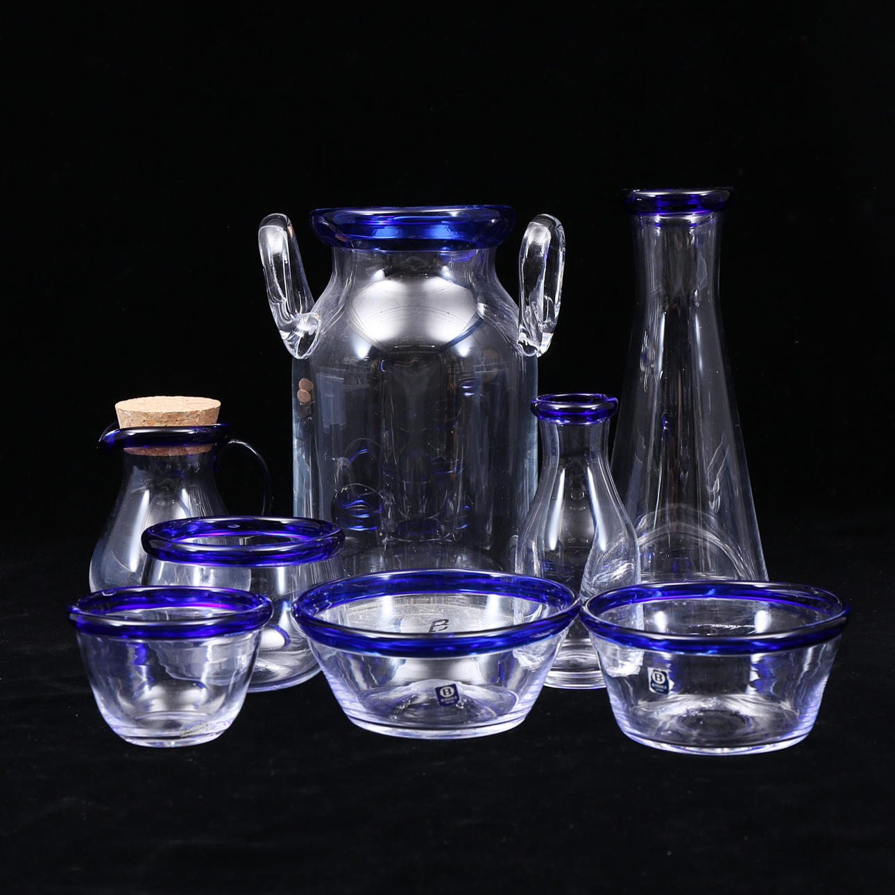 SERVICEDELE, 8 dele, glas, Bergdala.