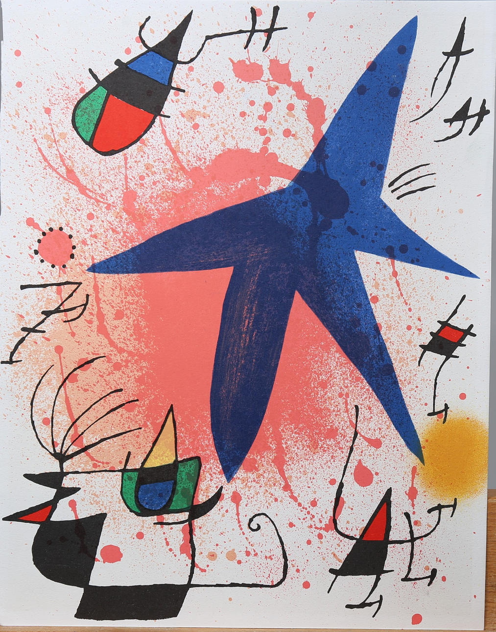 JOAN MIRÓ. Färglitografi, ej signerad.