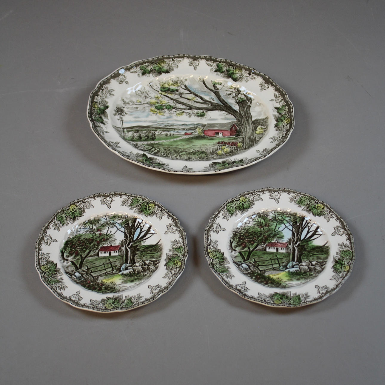 TELLER, TELLER "freundliches Dorf" Johnson Bros, England.