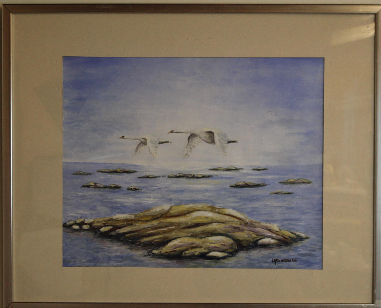 LARS BROBERG. AKVARELL signerad.