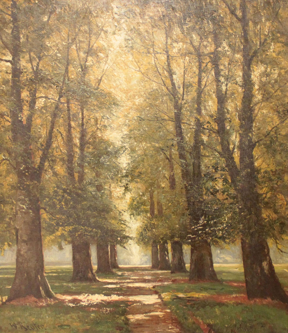 WILHELM REUTER. Olja på duk, nere till vänster Sig. William Reuter.