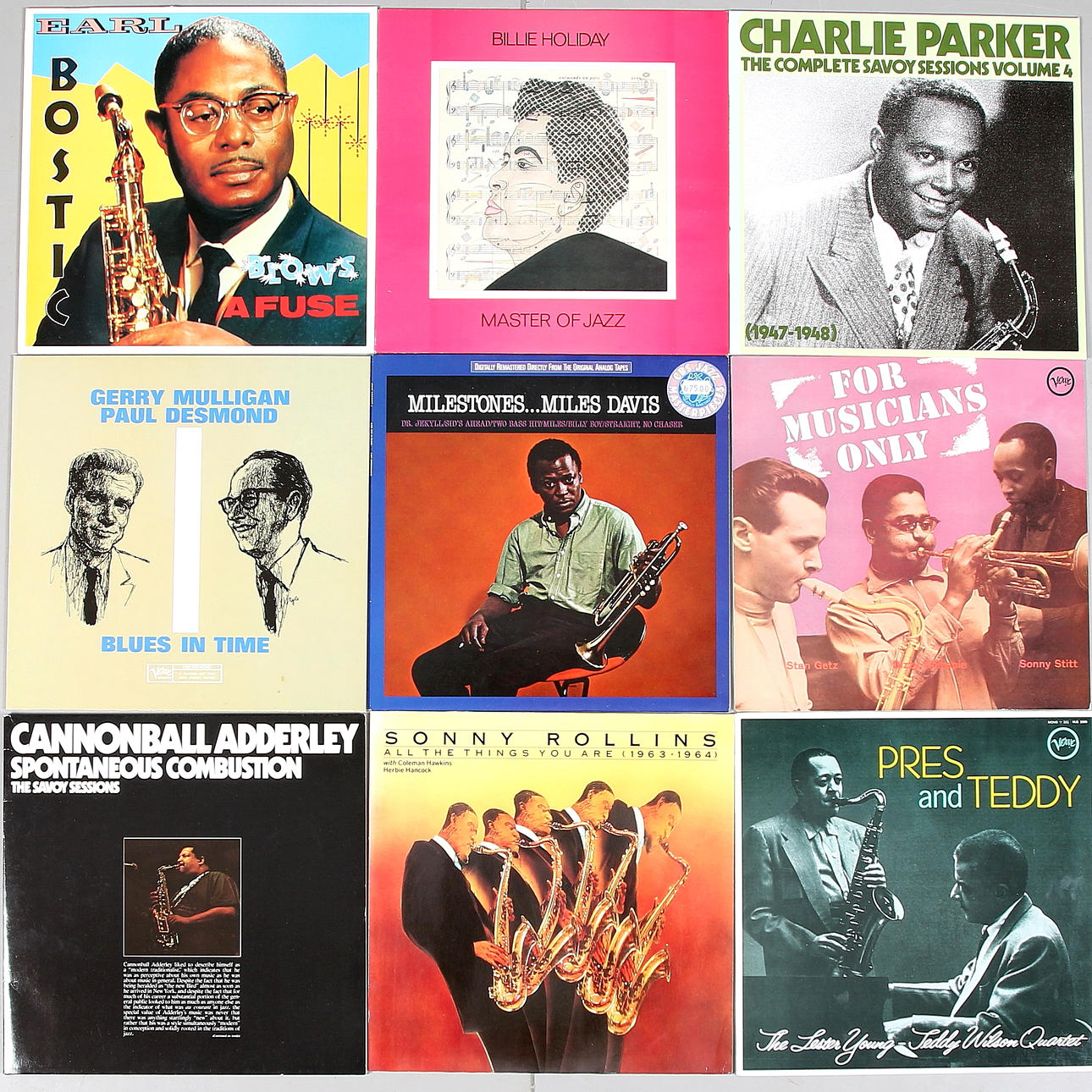 PARTI LP SKIVOR, Jazz LP. 1900-talets slut.